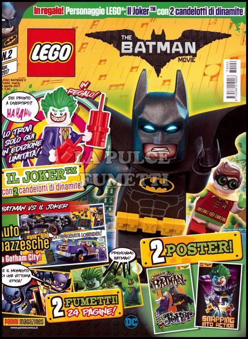 LEGO BATMAN MOVIE MAGAZINE #     2 + PERSONAGGIO LEGO THE JOKER